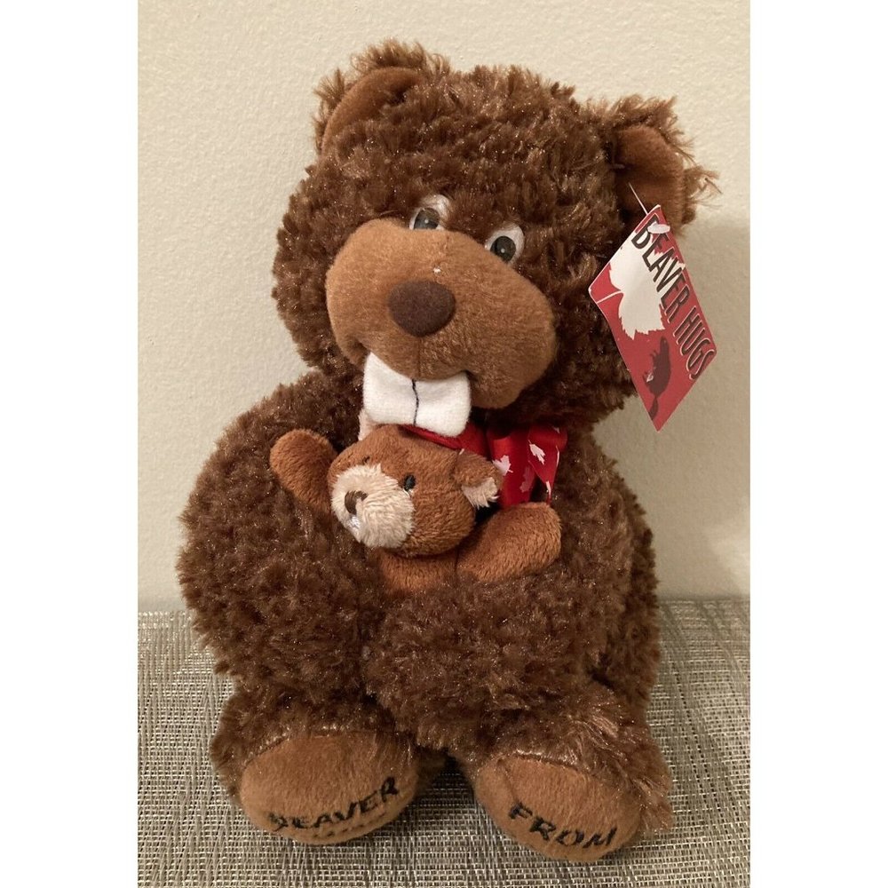 Creature Comforts Canadian Souvenir Plush Beaver With Teddy Bear Stuffed Animal